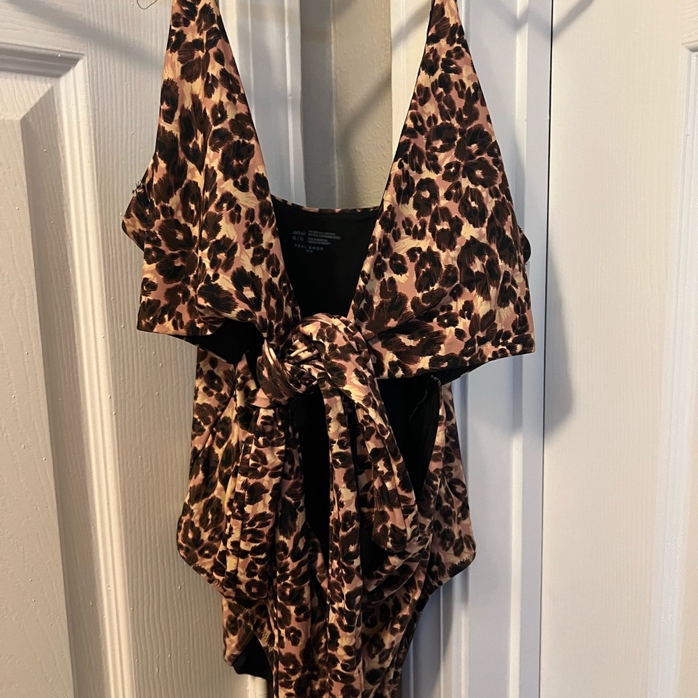 Aerie Leopard Print One Piece Swimsuit